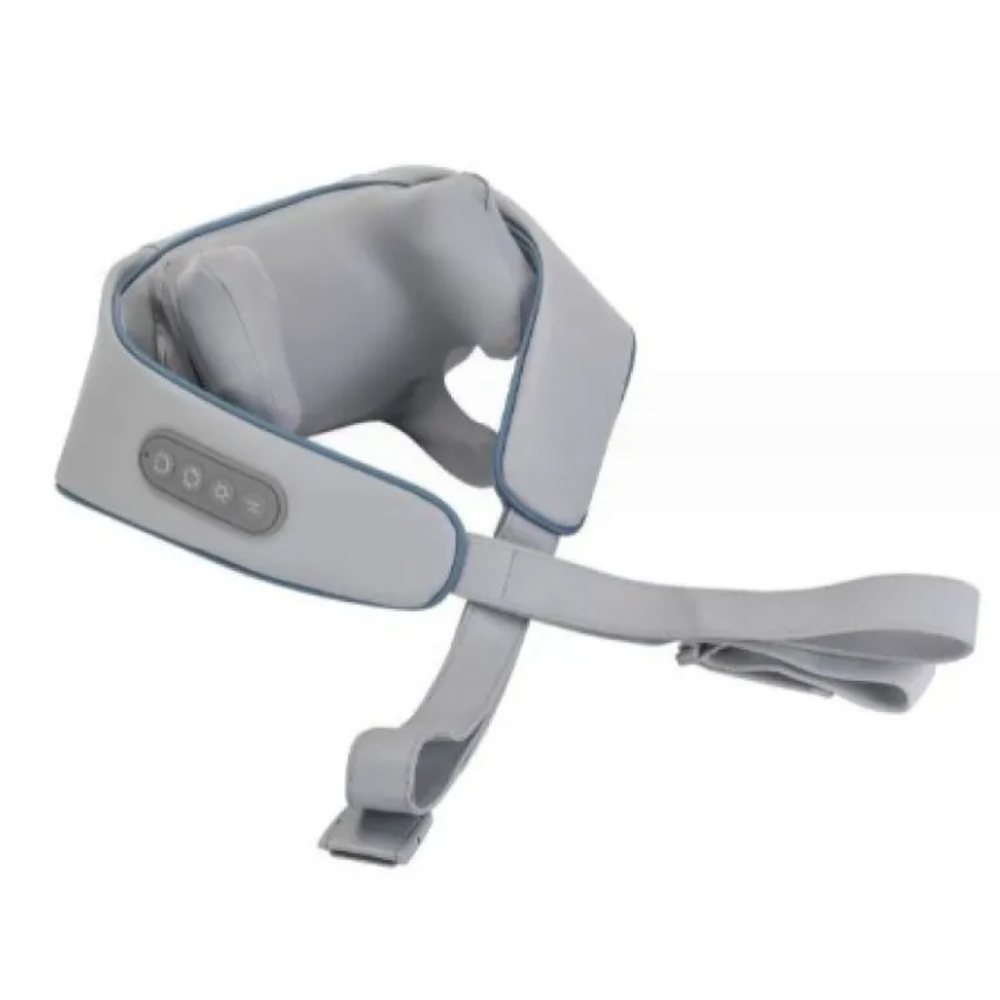 Evenwarm cordless heated neck and shoulder massager in Grey with hand straps
