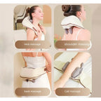 Evenwarm heated massager used on the neck, shoulders, lower back and legs